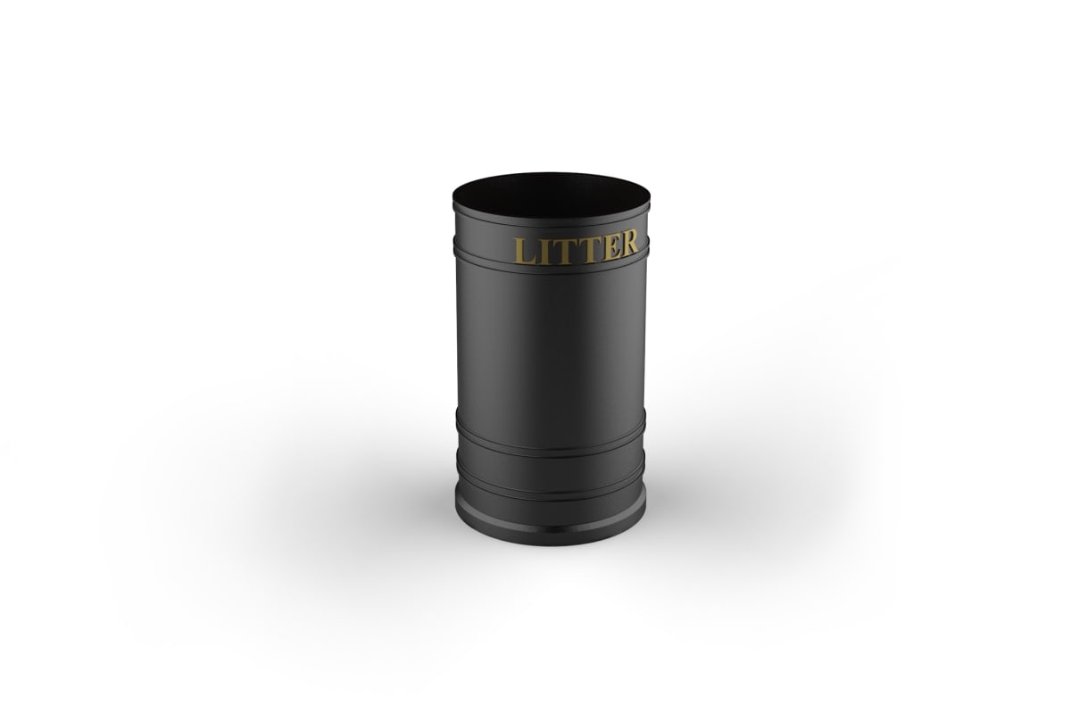 heritage imperial 85l litter bin black