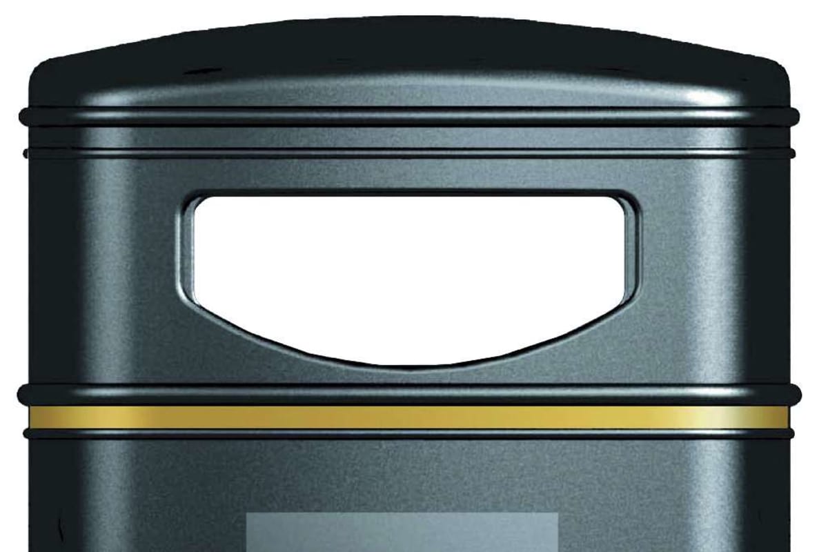 heritage square hooded litter bin