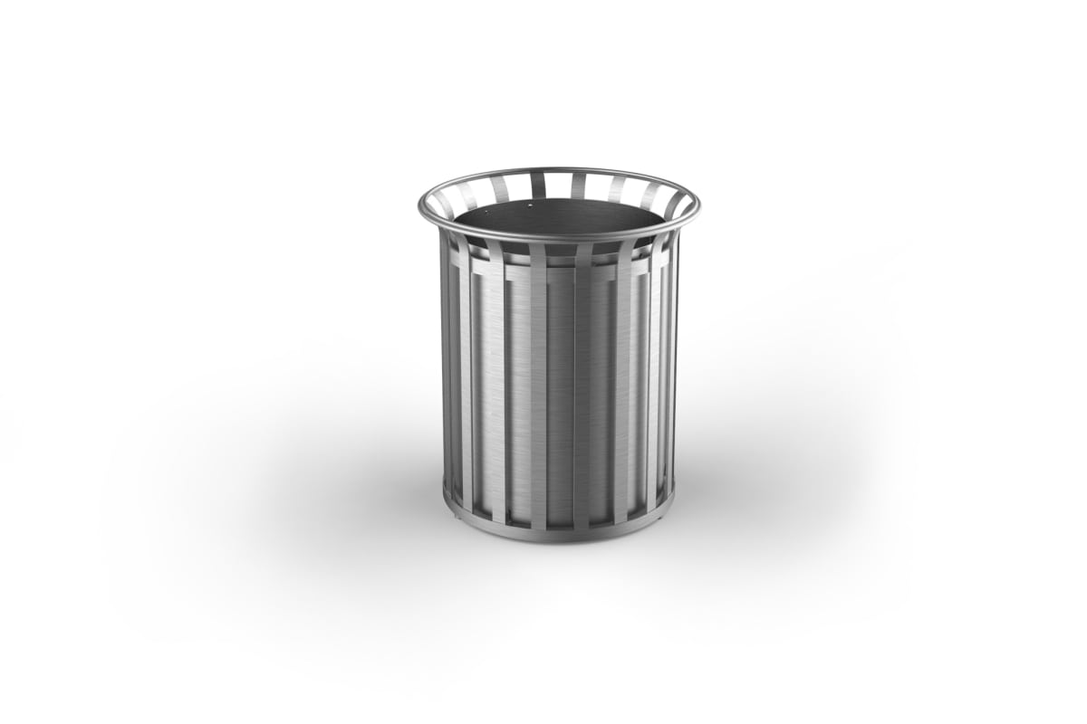 m3 90l litter bin stainless steel
