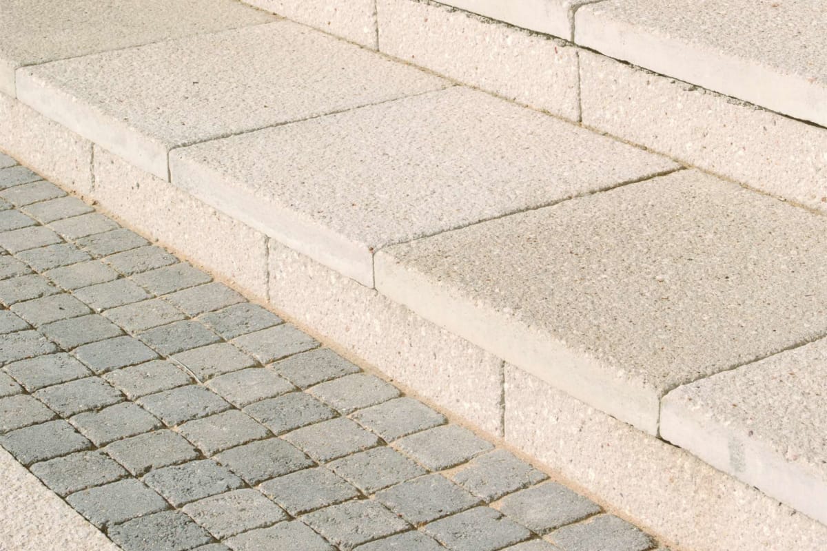 charnwood - textured buff and tegula - cobbles pennant grey romford