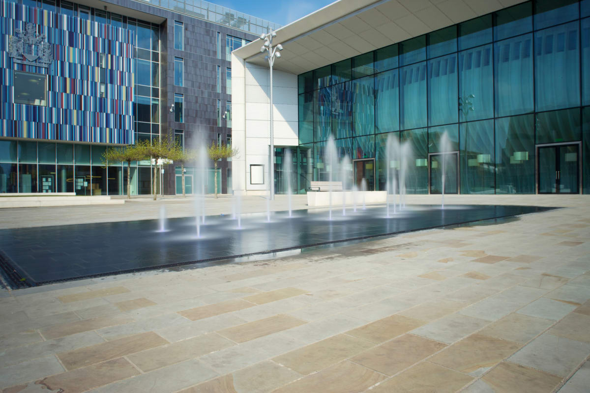 Marshalls Scoutmoor Flamed Yorkstone paving Doncaster 6695