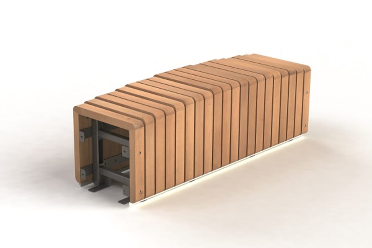 natural elements - bench module convex