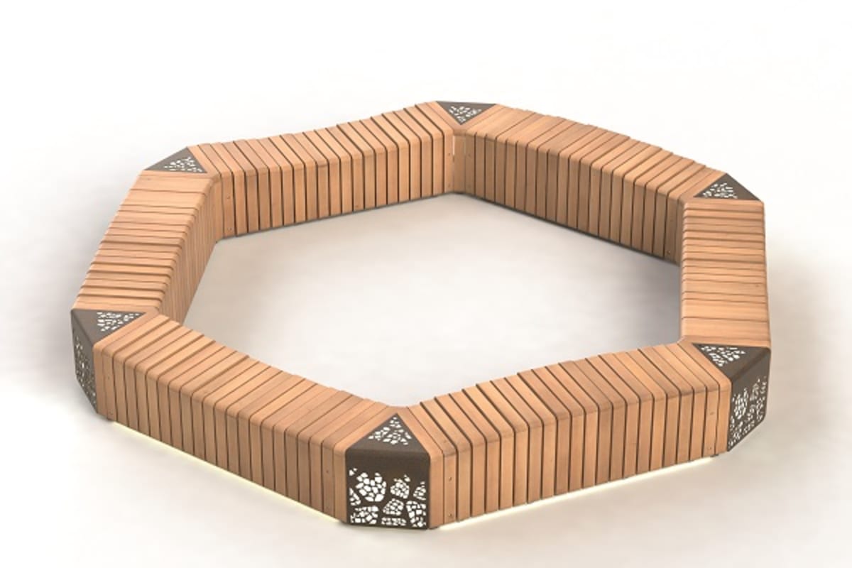 natural elements - hexagon configuration