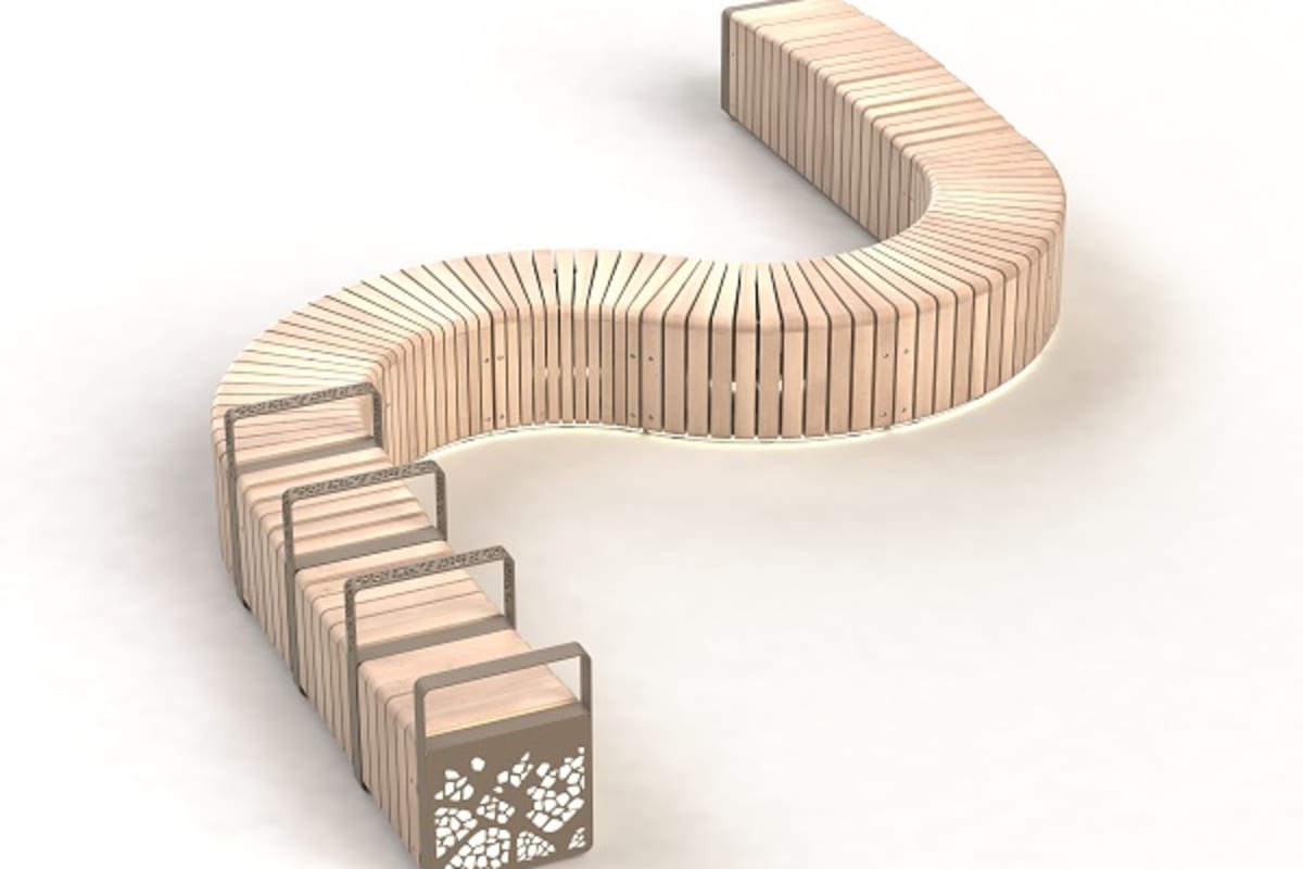 natural elements - s shape configuration