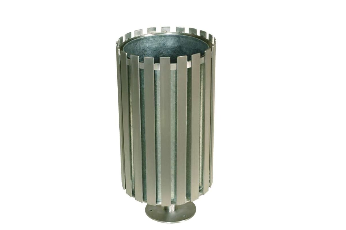 ollerton academy steel and stainless steel litter bin