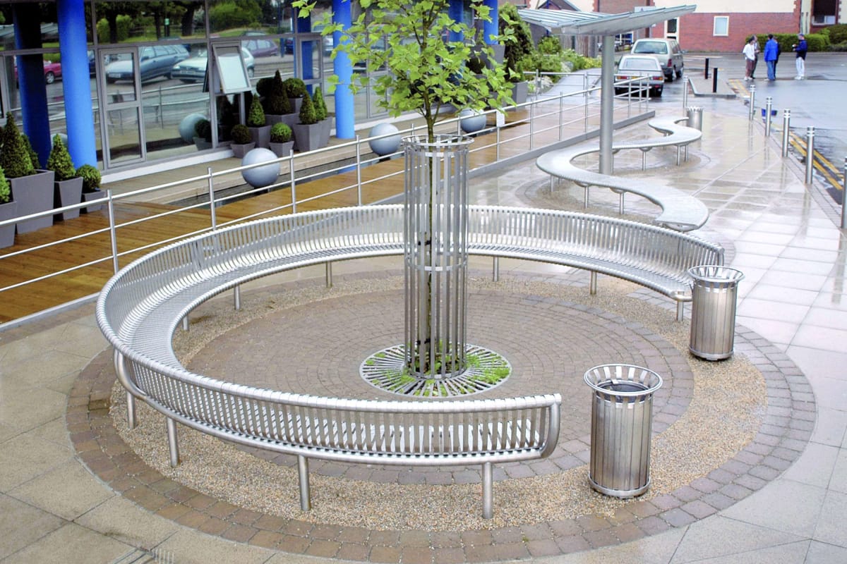 ollerton m3 curved seat in stainless steel