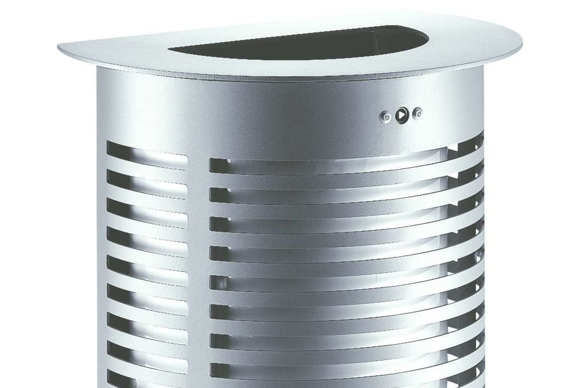 sineu graff contemporary semi circular steel and stainless steel litter bin