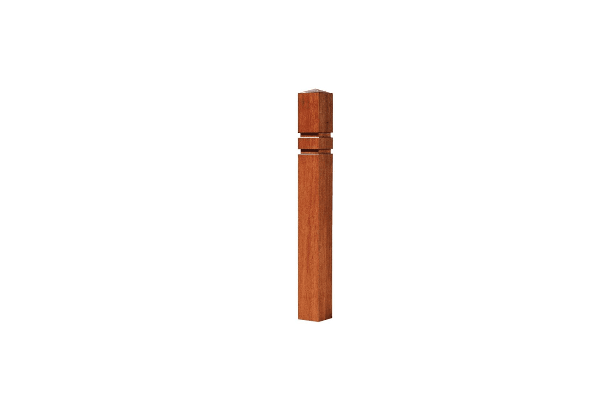 sineu graff timber bollard with chamfered top