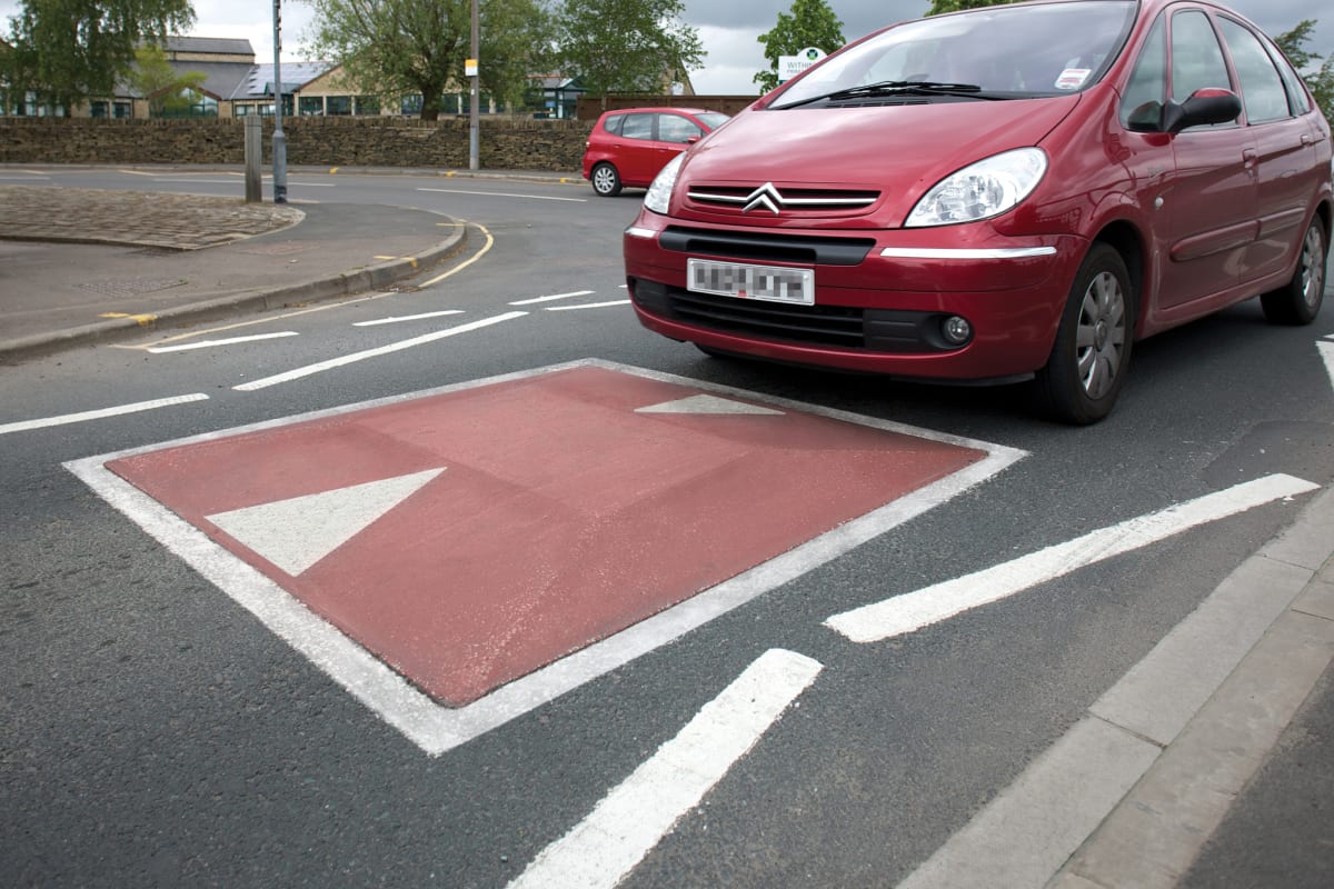 Reinforced concrete speed cushions Marshalls