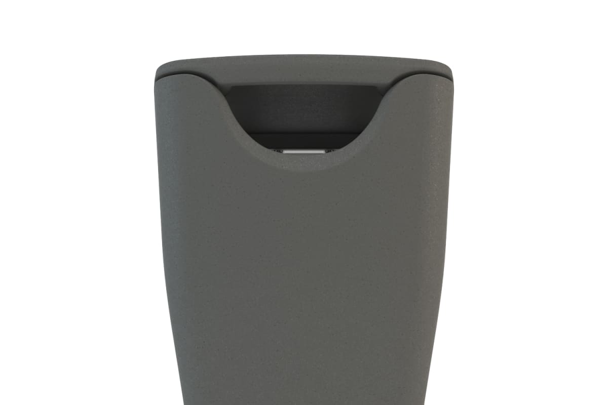 spring litter bin in charcoal grey