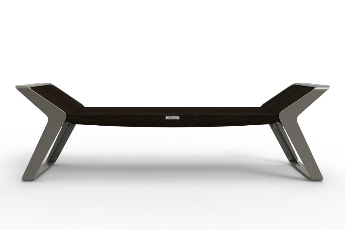 stratic bench - back view - onyx and quartz