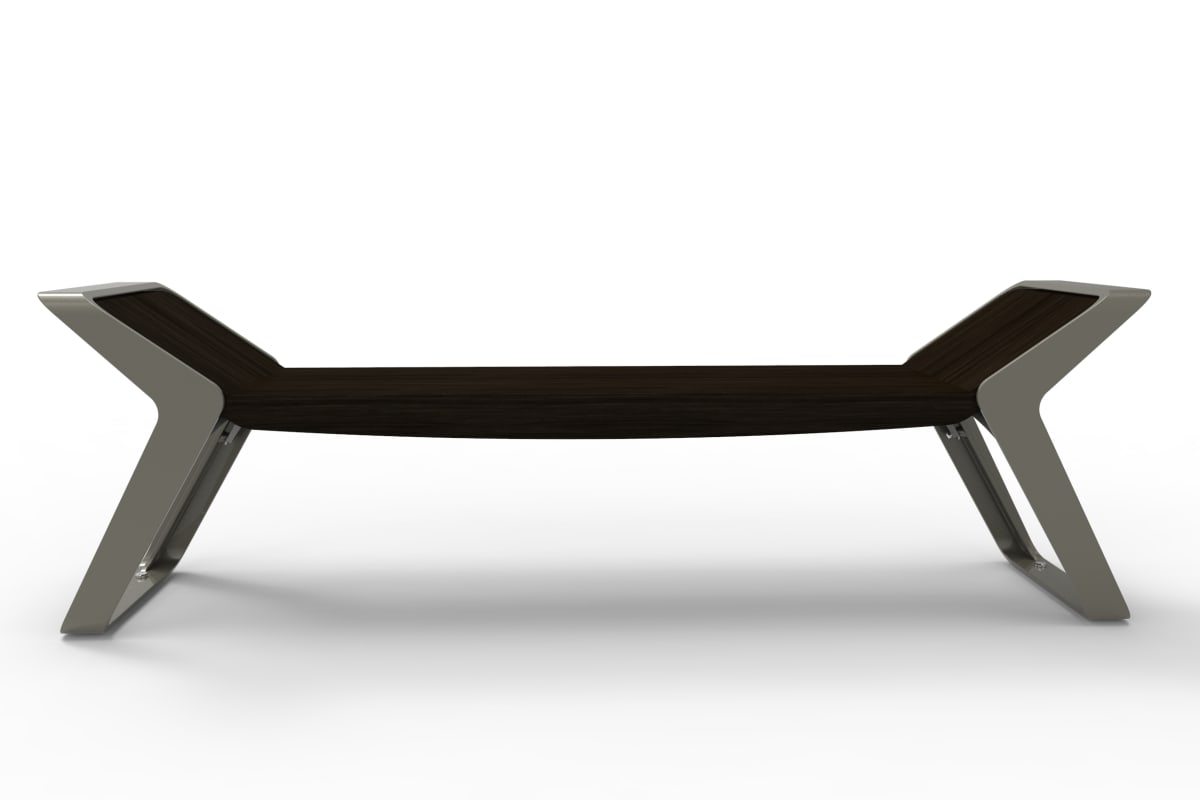 stratic bench - front view - onyx and quartz