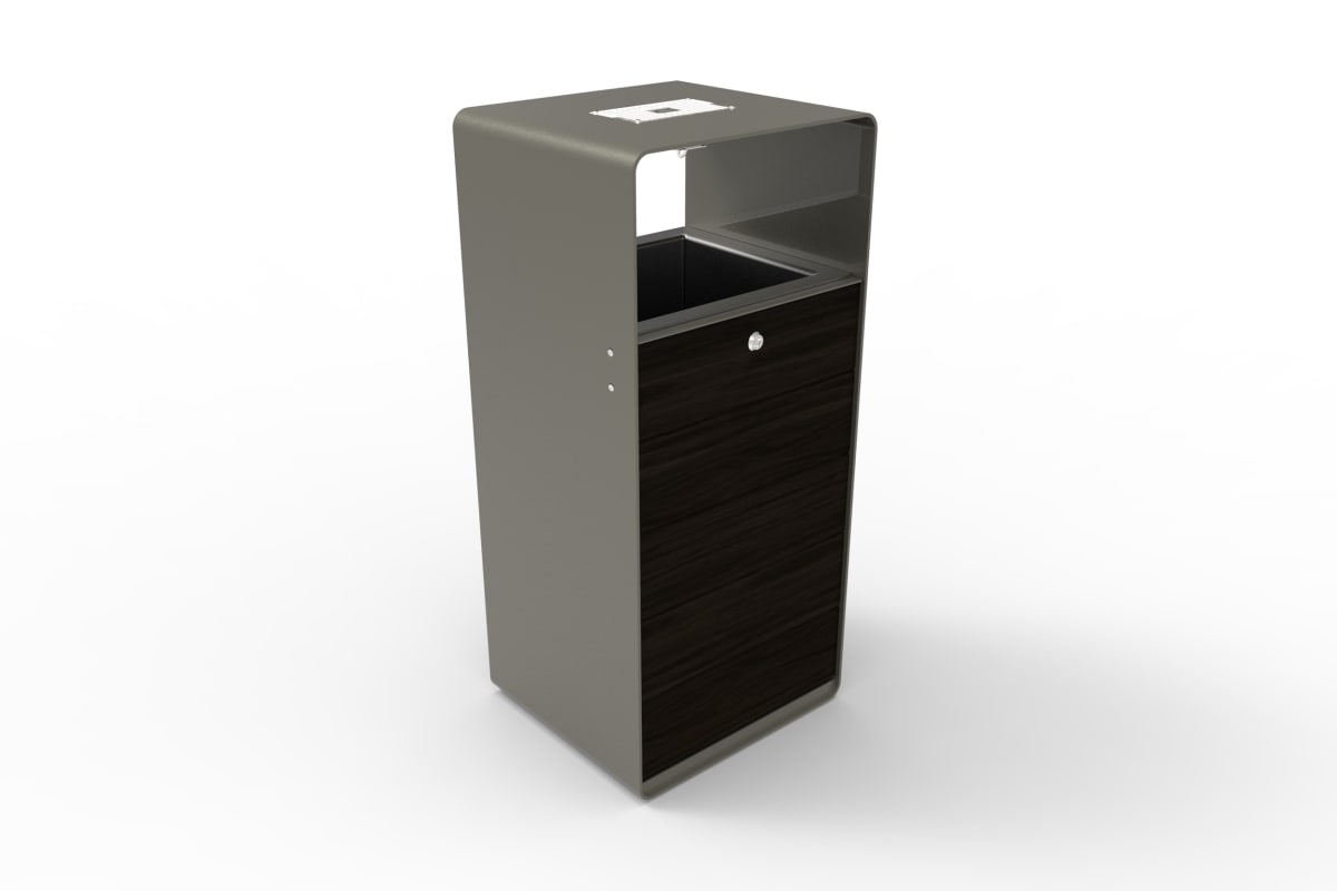 stratic litter bin - onyx and quartz