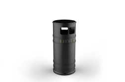 heritage imperial 85l litter bin with lid black
