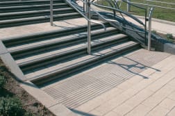 conservation silver grey textured kerb step unit