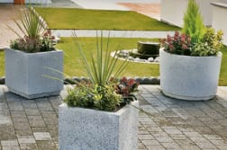 monoscape strada circular concrete planter