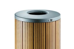 sineu graff classic round timber litter bin