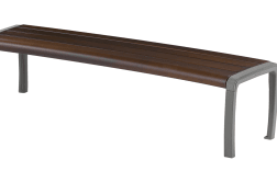 sineu graff twist three place curved bench