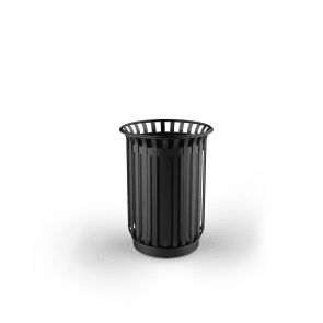 festival 110l litter bin black