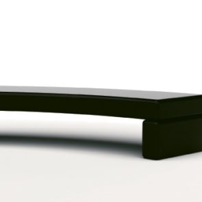 geoform stonelements curved bench with block legs in natural stone