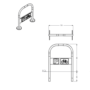 red route cycle stand
