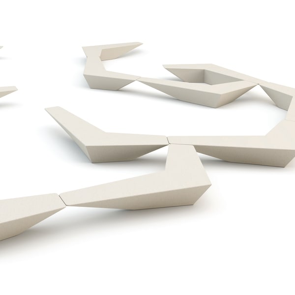 arrow bench in white