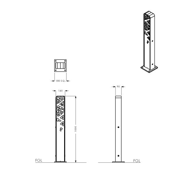 natural elements bollard