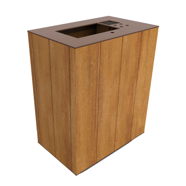 plaza litter bin