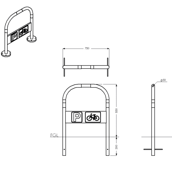red route cycle stand