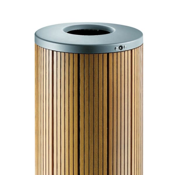 sineu graff classic round timber litter bin