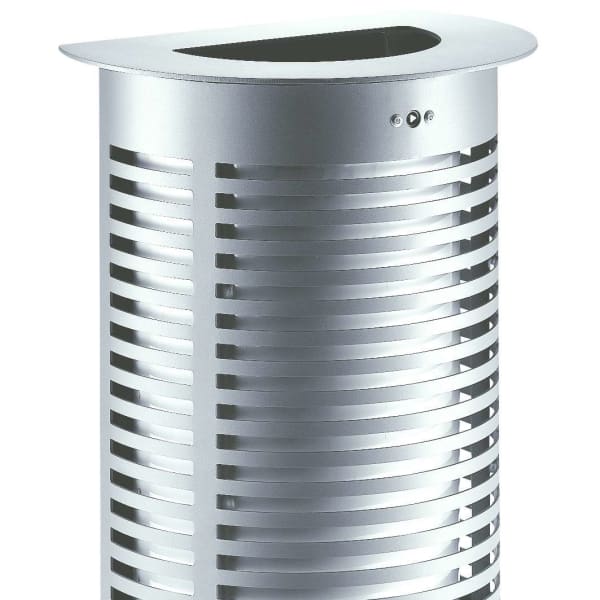 sineu graff contemporary semi circular steel and stainless steel litter bin