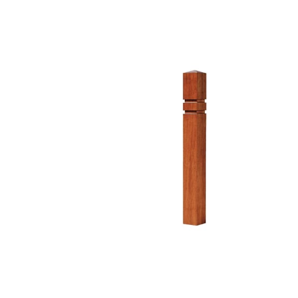 sineu graff timber bollard with chamfered top