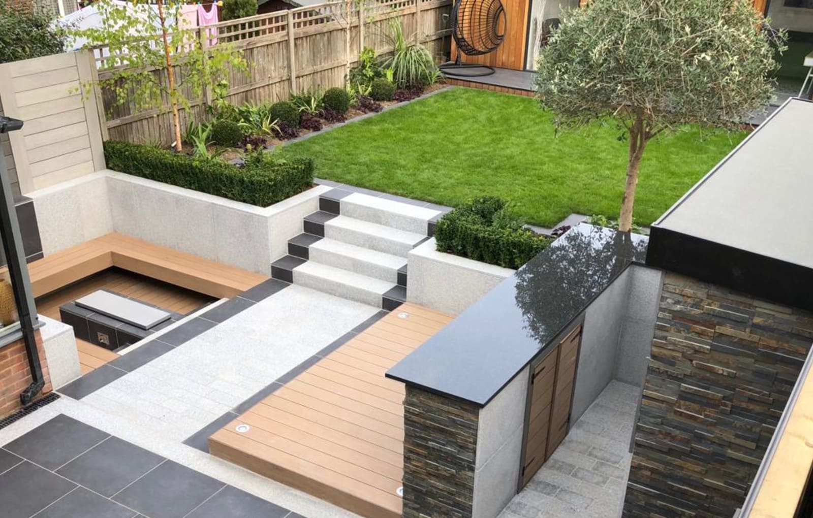 Symphony paving in Blue and Granite Eclipse in Light