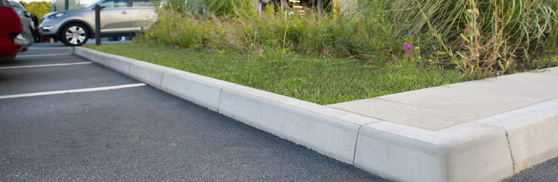 British Standard Kerb in a car park