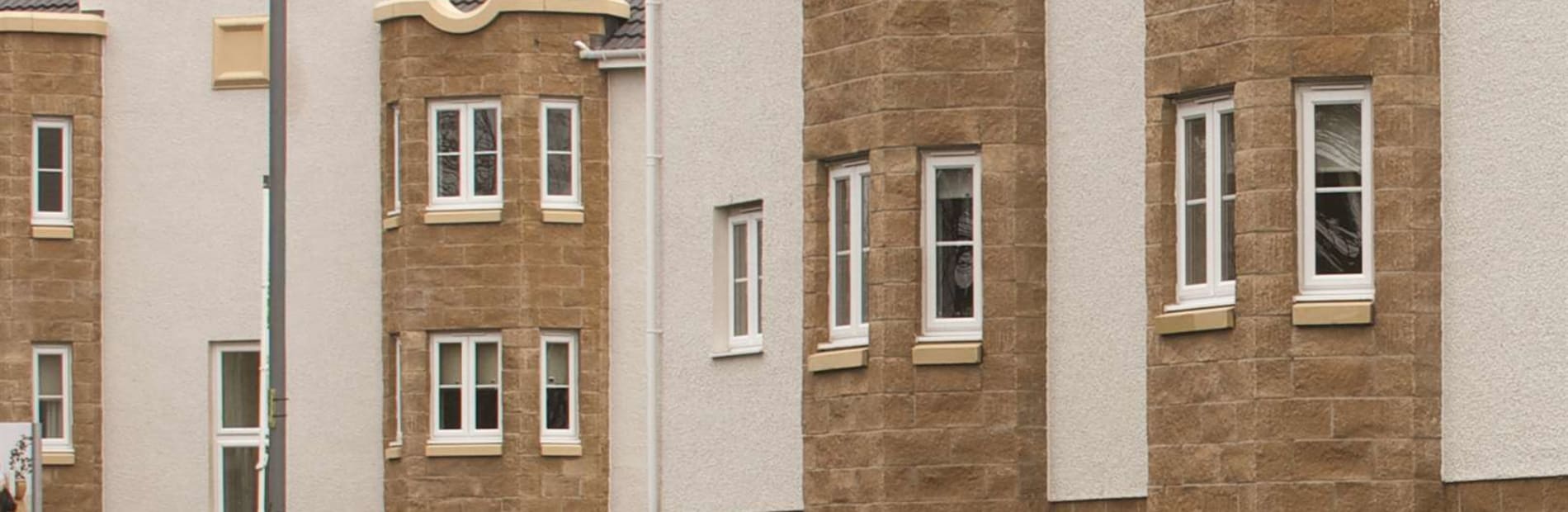 tumbled walling used on a house