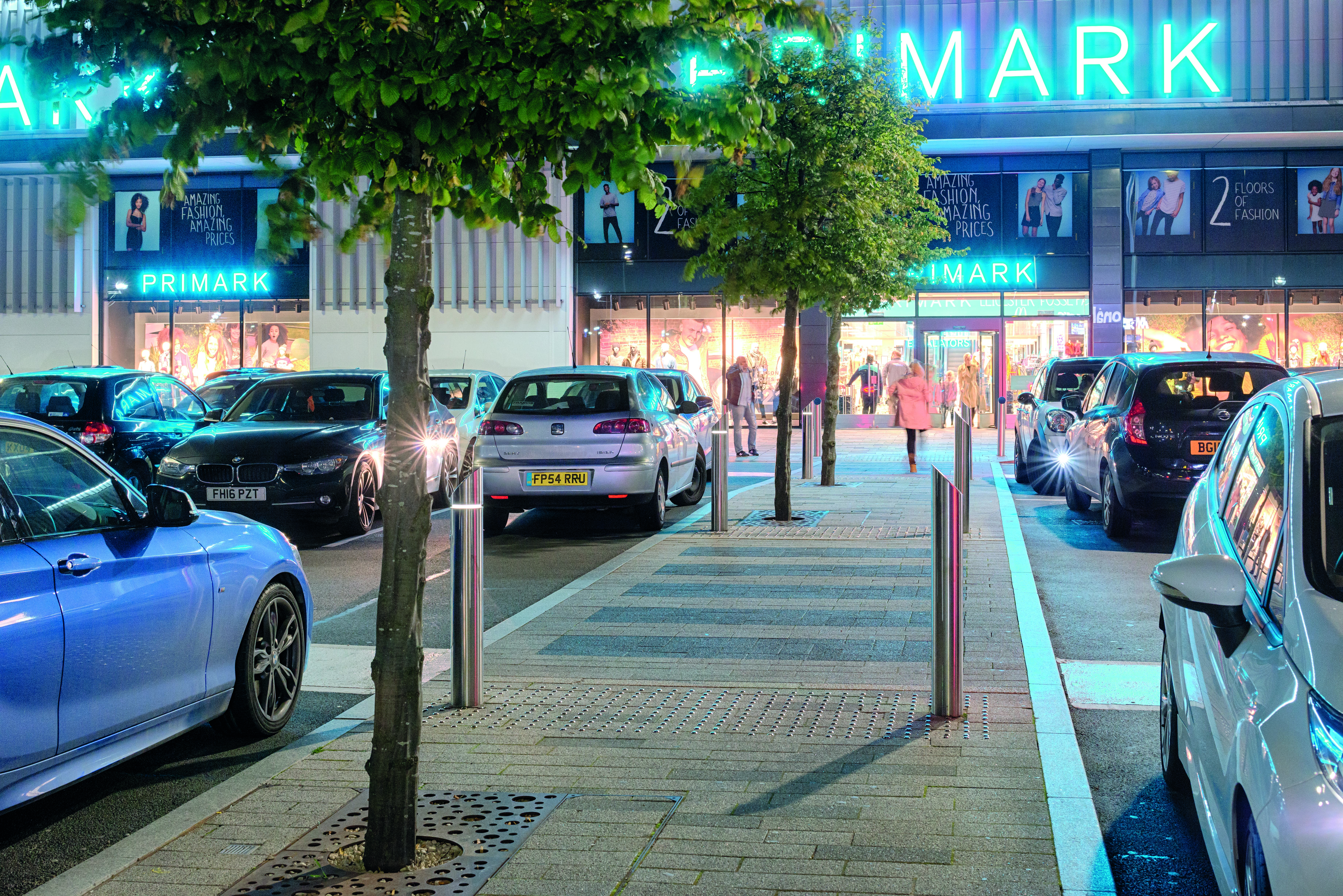 Primark car park using Marshalls bollards