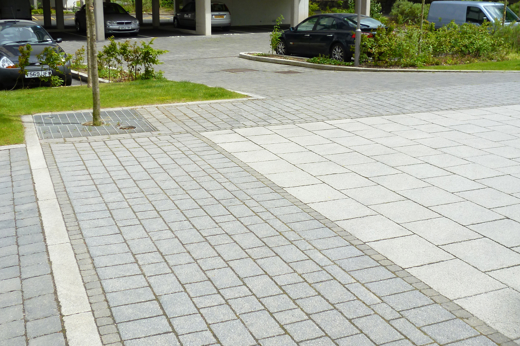 Conservation X Block in Silver Grey outside an apartment building